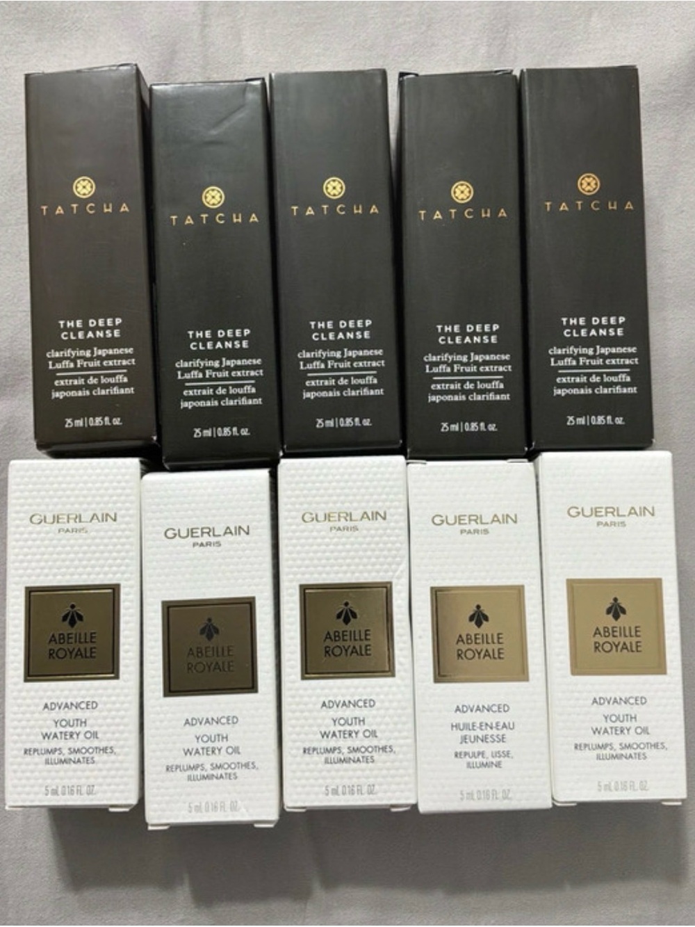 Tatcha and Guerlain Skincare Duo in Black and White